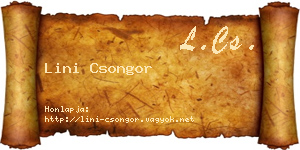 Lini Csongor névjegykártya